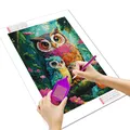 Peinture diamant hibou fleur 20 à 70 cm carré ou rond – 2