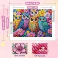 Peinture diamant hibou fleuri 20 à 70 cm – 2