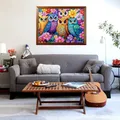 Peinture diamant hibou fleuri 20 à 70 cm – 3