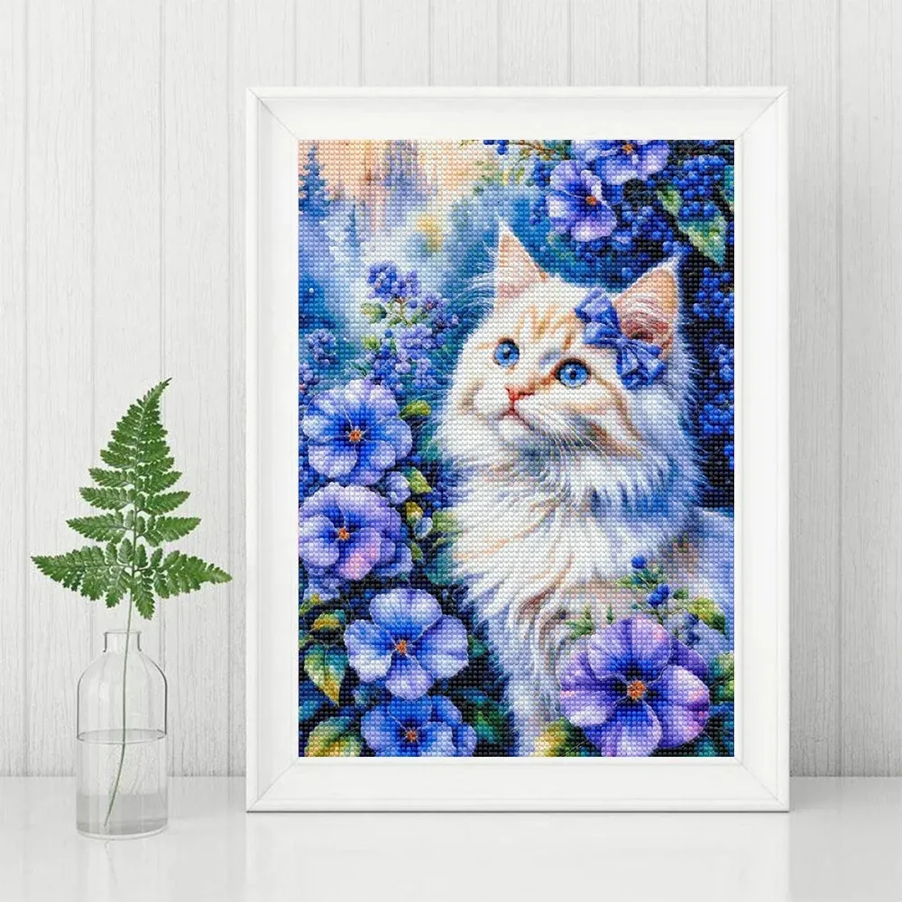 Peinture diamant hortensia bouquet 20 à 50 cm