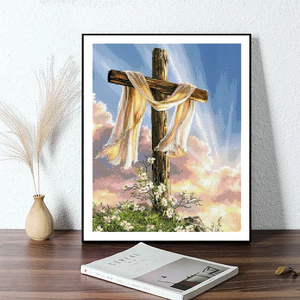 Peinture diamant Jésus 20 à 50 cm ronde ou carrée