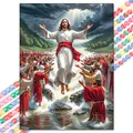 Peinture diamant Jésus 20 à 50 cm ronde ou carrée – Couleur XBG-1404