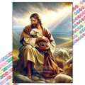 Peinture diamant Jésus 20 à 50 cm ronde ou carrée – Couleur XBG-1405