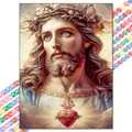 Peinture diamant Jésus 20 à 50 cm ronde ou carrée – Couleur XBG-1407