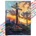 Peinture diamant Jésus 20 à 50 cm ronde ou carrée – Couleur XBG-1411