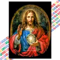 Peinture diamant Jésus 20 à 50 cm ronde ou carrée – Couleur XBG-1415