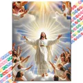 Peinture diamant Jésus 20 à 50 cm ronde ou carrée – Couleur XBG-1417