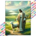 Peinture diamant Jésus 20 à 50 cm ronde ou carrée – Couleur XBG-1419