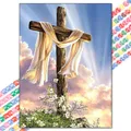 Peinture diamant Jésus 20 à 50 cm ronde ou carrée – Couleur XBG-1422