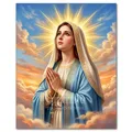 Peinture diamant Jésus et Vierge 20 à 70 cm – Couleur Bleu marine (09)