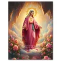 Peinture diamant Jésus et Vierge 20 à 70 cm – Couleur Jaune (02)