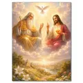 Peinture diamant Jésus et Vierge 20 à 70 cm – Couleur Orange (14)