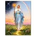 Peinture diamant Jésus et Vierge 20 à 70 cm – Couleur Transparent (15)