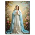 Peinture diamant Jésus et Vierge 20 à 70 cm – Couleur vert (07)