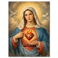 Peinture diamant Jésus et Vierge 20 à 70 cm – Couleur Violet (05)