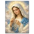 Peinture diamant Jésus et Vierge 20 à 70 cm – Couleur VIOLETTE/Violet (13)