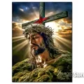 Peinture diamant Jésus né 26 à 50 cm – Couleur BLANC (AK-116)