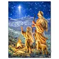 Peinture diamant Jésus né 26 à 50 cm – Couleur VET1781