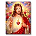 Peinture diamant Jésus Sacré-Cœur 30 à 70 cm – Couleur KEP-1375U