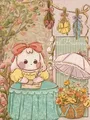 Peinture diamant lapin dessin animé 20 à 40 cm carré ou rond – Couleur RT0114