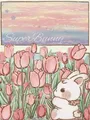 Peinture diamant lapin dessin animé 20 à 40 cm carré ou rond – Couleur RT0116