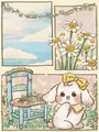 Peinture diamant lapin dessin animé 20 à 40 cm carré ou rond – Couleur RT0117