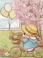 Peinture diamant lapin dessin animé 20 à 40 cm carré ou rond – Couleur RT0120