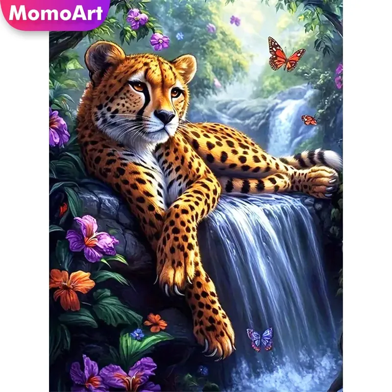 Peinture diamant léopard 20 à 70 cm carré ou rond