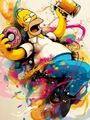 Peinture diamant Les Simpsons 20 à 70 cm – Couleur noir (10)