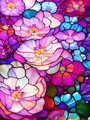 Peinture diamant lilas lotus rose 20 à 60 cm – Couleur 2129