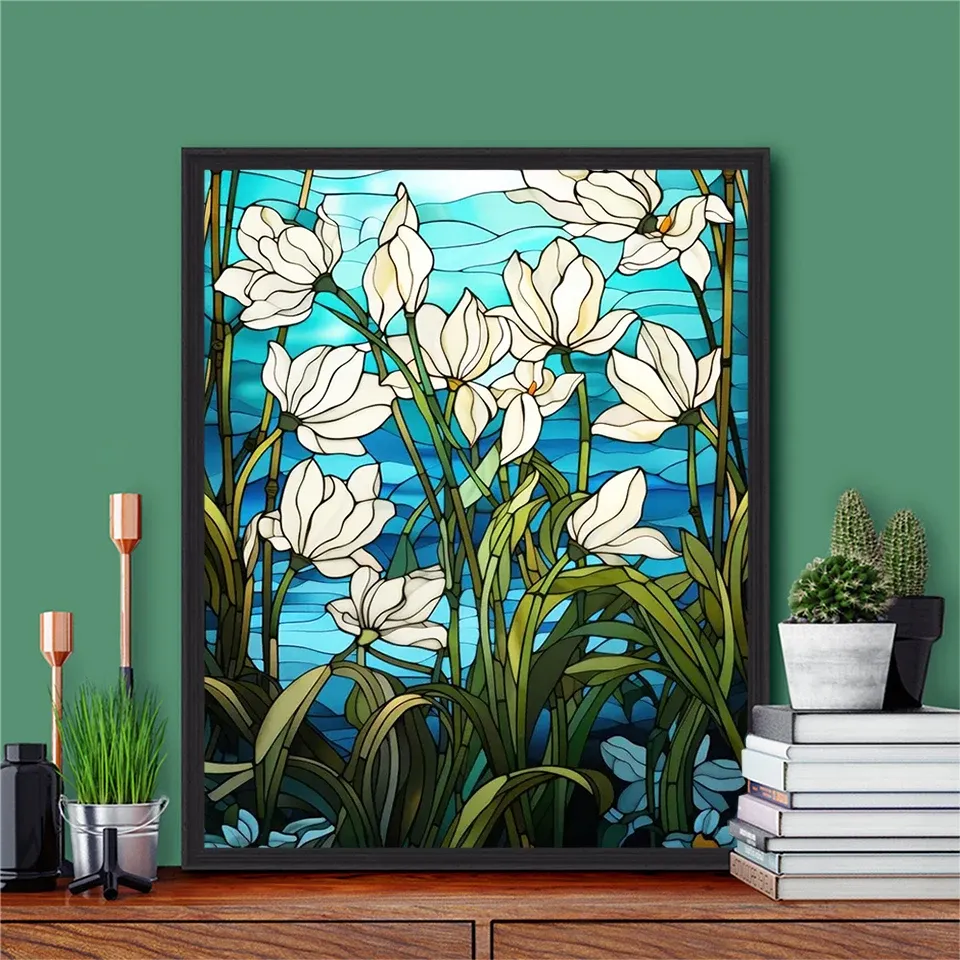 Peinture diamant lilas lotus rose 20 à 60 cm