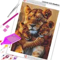 Peinture diamant lion 20 à 70 cm rond – 2