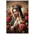 Peinture diamant Madone Jésus 20 à 70 cm – Couleur BLANC (A1)