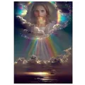 Peinture diamant Madone Jésus 20 à 70 cm – Couleur Gris clair (A6)
