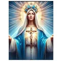 Peinture diamant Madone Jésus 20 à 70 cm – Couleur vert (A7)