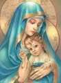 Peinture diamant Madone Jésus 30 à 70 cm – Couleur LJW57-02
