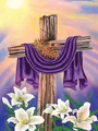 Peinture diamant Madone Jésus 30 à 70 cm – Couleur LJW57-10