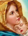 Peinture diamant Madone Jésus 30 à 70 cm – Couleur LJW57-21