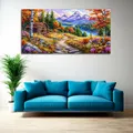 Peinture diamant maison en bois paysage de montagne grand format – Couleur YC05993