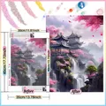 Peinture diamant maison japonaise fleur 30x40 à 40x50 cm – 2