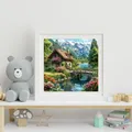 Peinture diamant maison rivière 20 à 50 cm carré ou rond – 3
