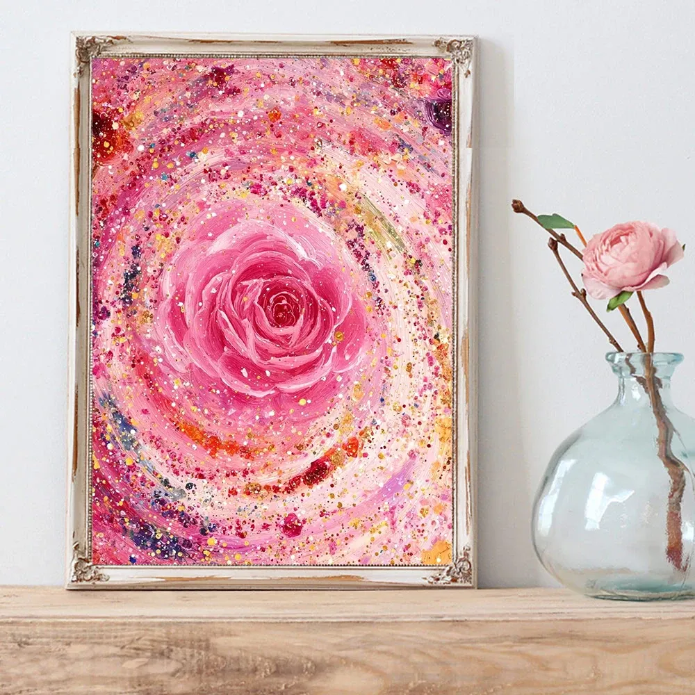 Peinture diamant marguerites abstraites 30 à 70 cm