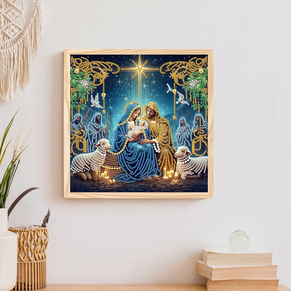 Peinture diamant Marie Jésus 30 cm