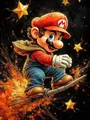 Peinture diamant Mario Bros 20 à 70 cm ronde ou carrée – Couleur A17