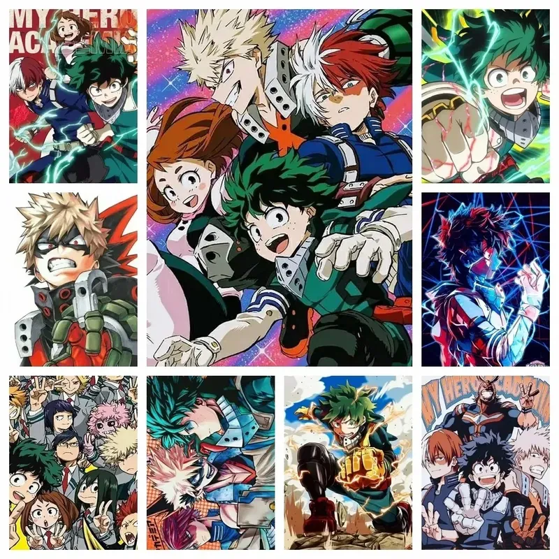Peinture diamant My Hero Academia 30x20 à 70x50 cm
