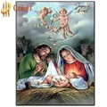 Peinture diamant Nativité ange 20 à 65 cm – 1