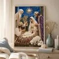 Peinture diamant Nativité avec cadre Noël – 3