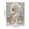 Peinture diamant Nativité avec cadre Noël – 6