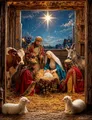 Peinture diamant Nativité Noël – Couleur BLANC (A1)