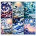 Peinture diamant nuit ciel étoilé 20 à 40 cm carré ou rond – 1